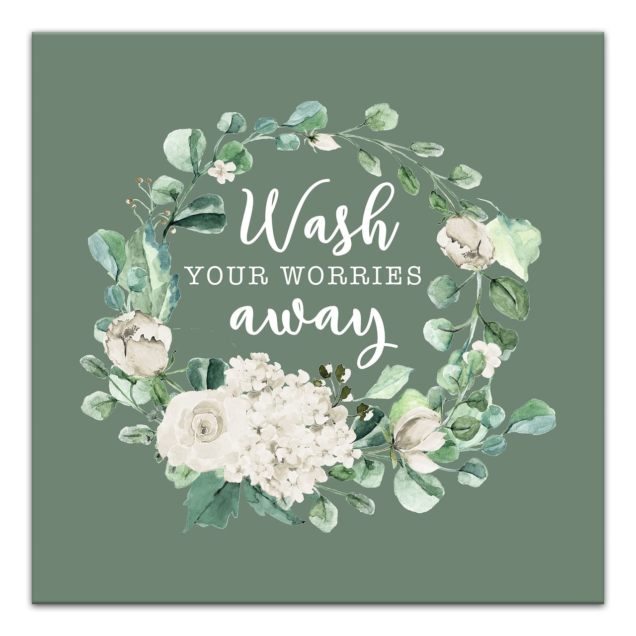 Wash Your Worries Away 16" x 16" Canvas Wall Art